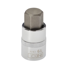 Końcówka sześciokątna na nasadce 1/2", H19 x 55 mm 08-778 NEO
