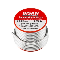 Rolka drutu lutowniczego 3.0 mm 250 g BISAN