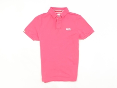 E Superdry Mens Polo Shirt Cotton Pink size M