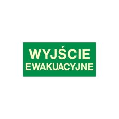 Znak informacyjny WYJŚCIE EWAKUACYJNE 15 x 30 cm