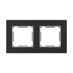 Ramka podwójna EDG1002GB czarne-szkło LEXMAN