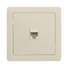 Gniazdo komputerowe RJ45 POJEDYŃCZE SLIM Kremowy LEXMAN