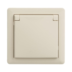 Gniazdo IP44 SLIM Kremowy LEXMAN