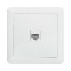 Gniazdo komputerowe RJ45 POJEDYŃCZE SLIM Biały LEXMAN