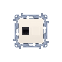 Gniazdo komputerowe RJ45/5E SIMON 10 Kremowy KONTAKT SIMON