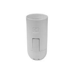 Oprawka do lamp E14-03 BIAŁY E27 ELGOTECH