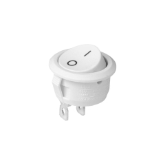 Włącznik pojedynczy kołyskowy 6A 250V OKRĄGŁY PKO-R5-BIAŁY ELGOTECH