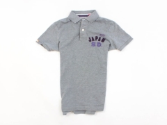 C Superdry Mens Polo Shirt Cotton Grey size S