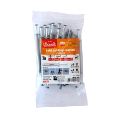 Kołek szybkiego montażu z kołnierzem 6X80MM 30 szt. WKRĘT-MET