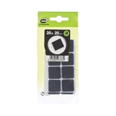 Rzep 20 x 20 mm czarny 8 szt. STANDERS