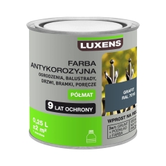 Farba antykorozyjna 0.25 l Grafit Półmat LUXENS