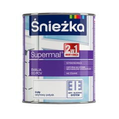 Emalia do PCV SUPERMAL 2w1 0.75 Biała Satyna ŚNIEŻKA