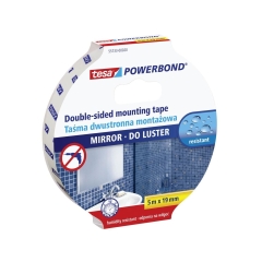 Taśma dwustronna montażowa POWERBOND do luster 5 m x 19 mm TESA