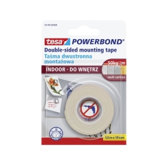 Taśma dwustronna montażowa POWERBOND do wnętrz 1.5 m x 19 mm TESA