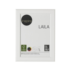 Ramka na zdjęcia Laila 21 x 29.7 cm biała MDF Inspire