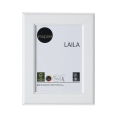 Ramka na zdjęcia Laila 13 x 18 cm biała MDF Inspire