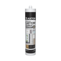 Uszczelniacz silikonoakryl ELASTYCZNY malowalny 280 ml biały AXTON