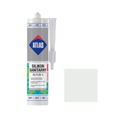 Silikon sanitarny 001 280 ml Biały ATLAS