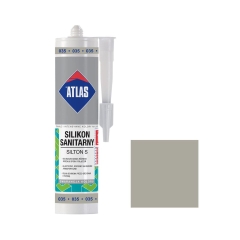 Silikon sanitarny 035 280 ml Szary ATLAS