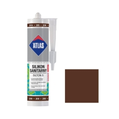 Silikon sanitarny 209 280 ml Kasztanowy ATLAS