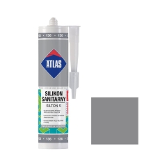 Silikon sanitarny 136 280 ml Srebrny ATLAS
