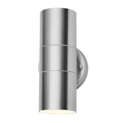 Lampa punktowa ścienna IP44 GU10 kinkiet srebrny