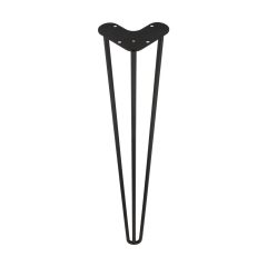 Noga meblowa METALOWA 71 cm CZARNA