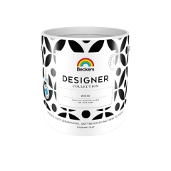 Farba wewnętrzna DESIGNER COLLECTION 2.5 l Biała Głęboki mat BECKERS