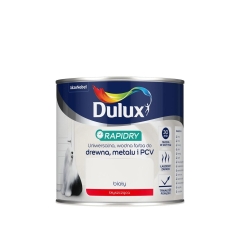 Farba wodna do drewna, metalu i PCV RAPIDRY 0.4 l Biały błyszczący DULUX