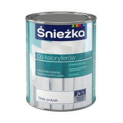 Emalia akrylowa DO KALORYFERÓW 0.75 l Biała Połysk ŚNIEŻKA