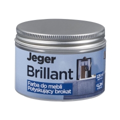 Farba do mebli BRILLANT 125 ml Srebro Połyskujący brokat JEGER