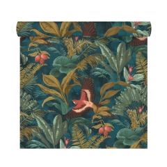 Tapeta w liście TROPICAL FOREST zielona winylowa na flizelinie
