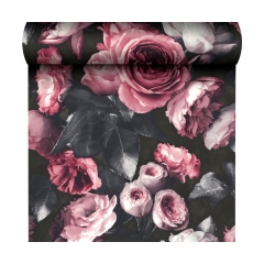 Tapeta w kwiaty NEWFIORI różowa winylowa na flizelinie