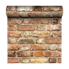 Tapeta RUSTIC BRICK 3D czerwona imitacja cegły winylowa na flizelinie