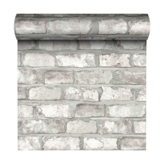 Tapeta WHITE BRICK 3D biała imitacja cegły winylowa na flizelinie INSPIRE