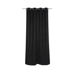Zasłona Suede czarna 140 x 260 cm na przelotkach Inspire