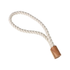 Upinacz do zasłon z magnesem WOOD ROPE ecru