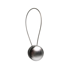 Upinacz do zasłon z magnesem METALLIC srebrny
