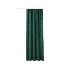 Zasłona Glammy zielona 140 x 250 cm na taśmie