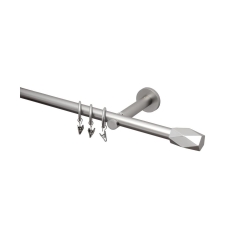 Karnisz Heksagon 160 cm pojedynczy chrom mat 19 mm Inspire