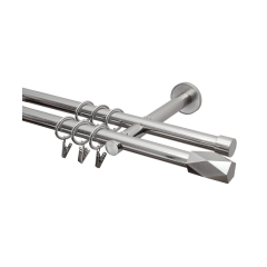 Karnisz Heksagon 160 cm podwójny nikiel 19 mm Inspire