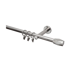 Karnisz Heksagon 160 cm pojedynczy nikiel 19 mm Inspire