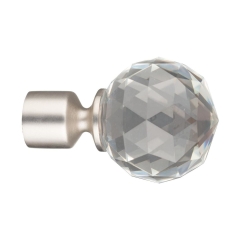 Końcówka do karnisza CRYSTAL chrom mat 19 mm INSPIRE