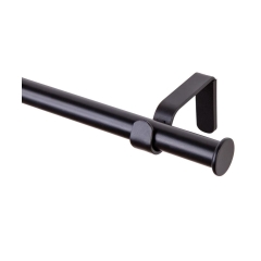 Karnisz Oslo 160 cm pojedynczy czarny mat 19 mm