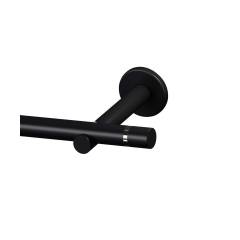Karnisz Tokyo 160 cm pojedynczy czarny mat 19 mm