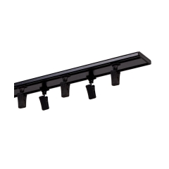 Szyna sufitowa 2-torowa SLIM 160 cm czarna aluminiowa MARDOM