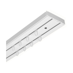 Szyna sufitowa 2-torowa 150 cm z akcesoriami PVC