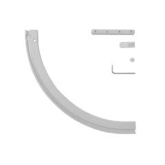 Łuk prawy do szyny sufitowej HELSINKI 20 cm biały GARDINIA