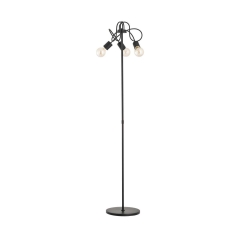 Lampa podłogowa TANGO czarna 3 x E27 ALFA