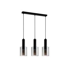 Lampa wisząca SARDO czarna 3 x E27 ITALUX